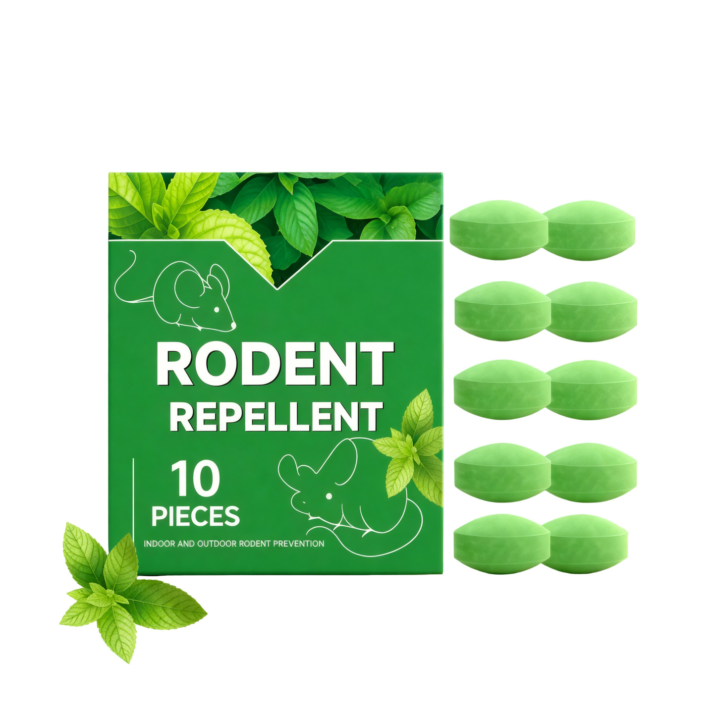 10 - Pack Popular Natural Rodent Repellent Balls-β Indoor & Outdoor Mouse and Rat Control