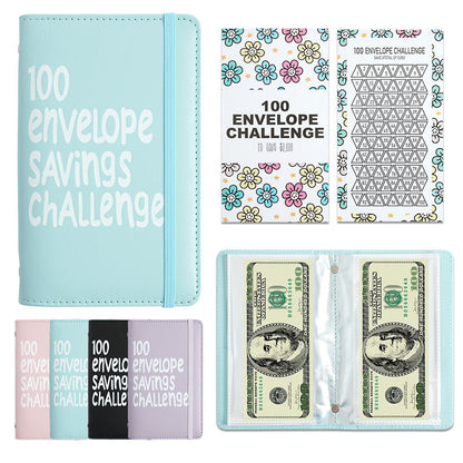 100 Envelopes Money Saving Challenge - A5 Money Saver Budget Binder Book with Cash Envelopes and Numbers, 100-Days of Easy and Funny Ways to Save $5,050 Cash Envelope Challenge Binder, Pink