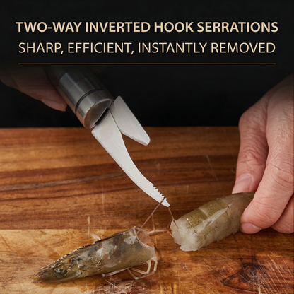 2PCS - 5 In 1 Multifunctional Shrimp Line Fish Maw Knife Stainless Steel Shrimp Deveiner Tool Multifunctional Fast Shrimp Peeler Fish Scale Remover Kitchen Fish and Shrimp Duck Intestine Cleaner