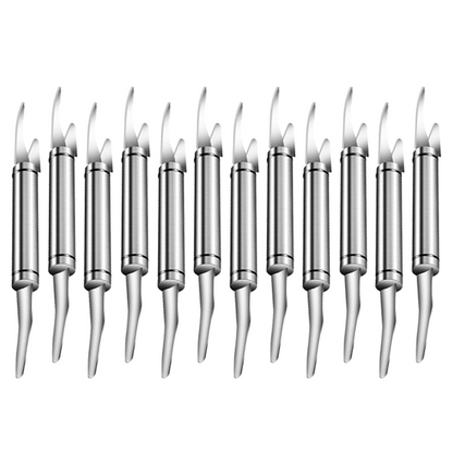 2PCS - 5 In 1 Multifunctional Shrimp Line Fish Maw Knife Stainless Steel Shrimp Deveiner Tool Multifunctional Fast Shrimp Peeler Fish Scale Remover Kitchen Fish and Shrimp Duck Intestine Cleaner