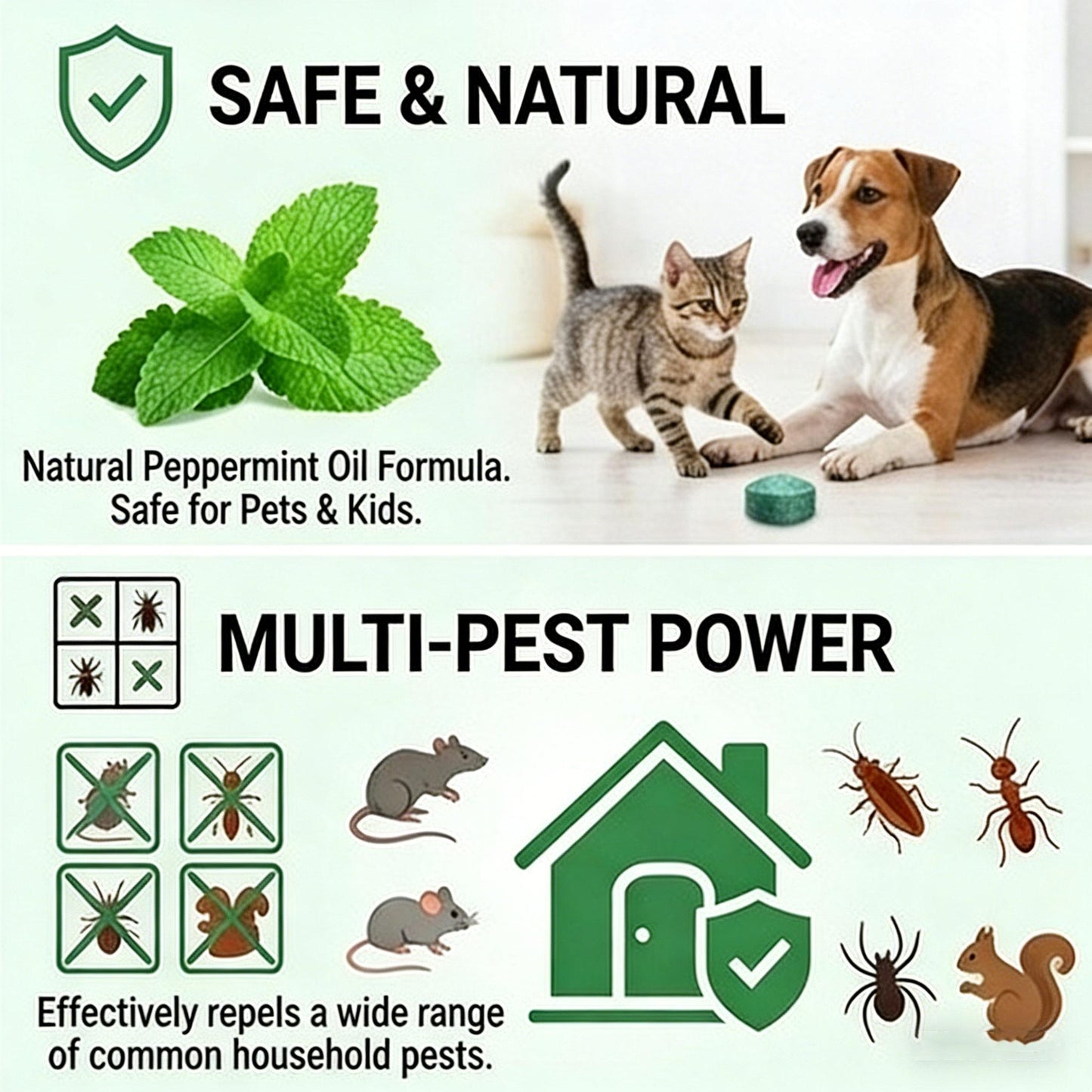 10 - Pack Popular Natural Rodent Repellent Balls-– Indoor & Outdoor Mouse and Rat Control