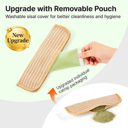(𝙎𝙥𝙚𝙘𝙞𝙖𝙡 𝙋𝙧𝙤𝙢𝙤𝙩𝙞𝙤𝙣💖) Interactive Catnip Chew Toy with [6000mg A+ Organic Catnip], Soft Sisal Material Scratching and Kicker Cat Toys for Indoor Kittens, Drives Bored Cats Crazy with Fun