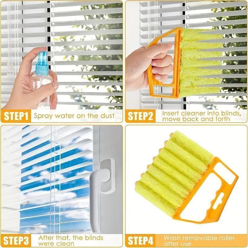 (𝙎𝙥𝙚𝙘𝙞𝙖𝙡 𝙋𝙧𝙤𝙢𝙤𝙩𝙞𝙤𝙣💖)Generic Washable Multifunction Cleaning Window Blinds Brush, 1 Count Portable Home Air Conditioning Cleaner Duster, Household Crevice Cleaning Brush, Household Items