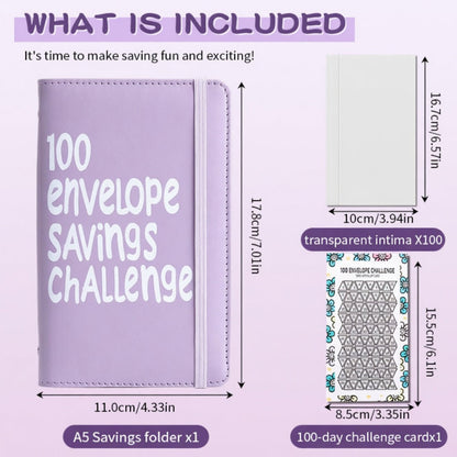 100 Envelopes Money Saving Challenge - A5 Money Saver Budget Binder Book with Cash Envelopes and Numbers, 100-Days of Easy and Funny Ways to Save $5,050 Cash Envelope Challenge Binder, Pink