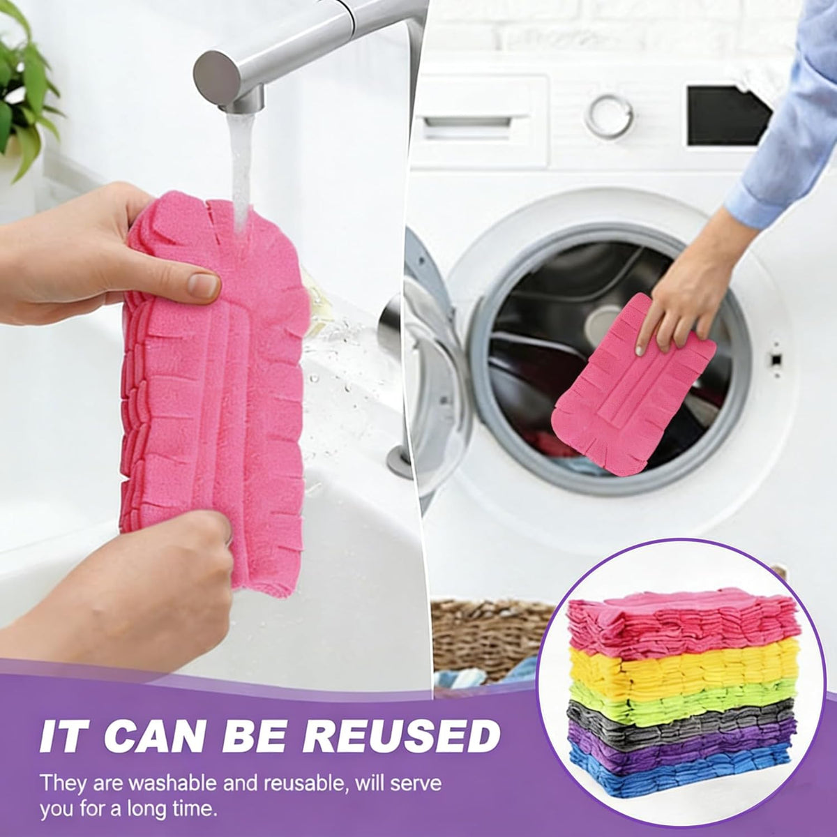 (𝙎𝙥𝙚𝙘𝙞𝙖𝙡 𝙋𝙧𝙤𝙢𝙤𝙩𝙞𝙤𝙣💖)Duster Refills for Swiffer Electrostatic Dust Removal Brush Refills Multisurface 360° Larger Size Dusters with 4X Microfibers Unscented Disposable Dusters Machine Washable Reusable Environmentally Friendly Choice