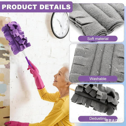 (𝙎𝙥𝙚𝙘𝙞𝙖𝙡 𝙋𝙧𝙤𝙢𝙤𝙩𝙞𝙤𝙣💖)Duster Refills for Swiffer Electrostatic Dust Removal Brush Refills Multisurface 360° Larger Size Dusters with 4X Microfibers Unscented Disposable Dusters Machine Washable Reusable Environmentally Friendly Choice