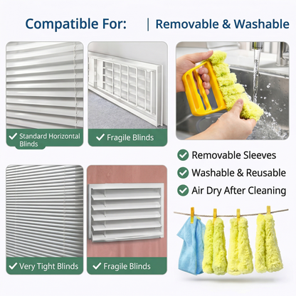 (𝙎𝙥𝙚𝙘𝙞𝙖𝙡 𝙋𝙧𝙤𝙢𝙤𝙩𝙞𝙤𝙣💖)Generic Washable Multifunction Cleaning Window Blinds Brush, 1 Count Portable Home Air Conditioning Cleaner Duster, Household Crevice Cleaning Brush, Household Items