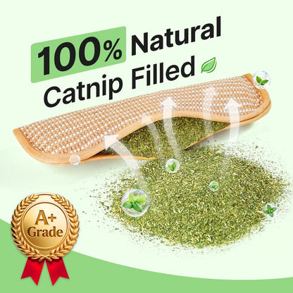 (𝙎𝙥𝙚𝙘𝙞𝙖𝙡 𝙋𝙧𝙤𝙢𝙤𝙩𝙞𝙤𝙣💖) Interactive Catnip Chew Toy with [6000mg A+ Organic Catnip], Soft Sisal Material Scratching and Kicker Cat Toys for Indoor Kittens, Drives Bored Cats Crazy with Fun