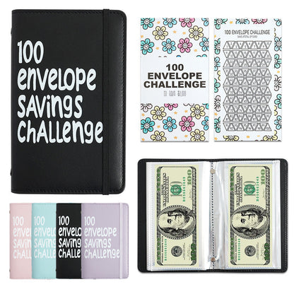 100 Envelopes Money Saving Challenge - A5 Money Saver Budget Binder Book with Cash Envelopes and Numbers, 100-Days of Easy and Funny Ways to Save $5,050 Cash Envelope Challenge Binder, Pink