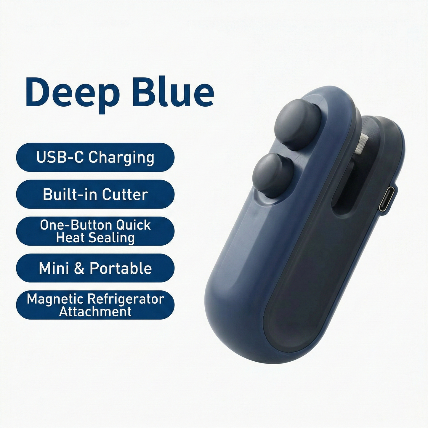 🎉Special limited-time discount | Upgraded Mini Bag Sealer With Cutter And Magnet, 2 In 1 Rechargeable Usb C Bag Sealer Heat Seal Machine With Sealer&Cutter