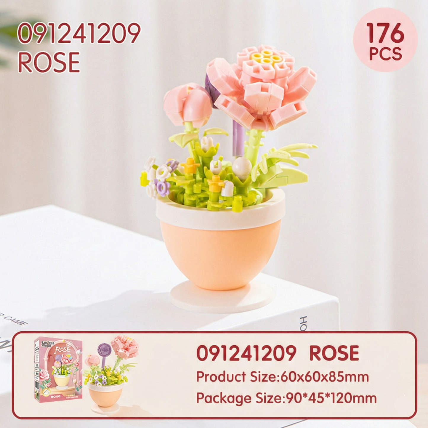 ✨Best Seller✨| MCOIKY® DIY Building Block Flower Bouquet Pot🌷