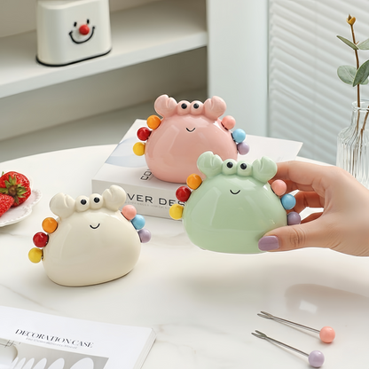 MCOIKY® Crab Ceramic Fruit Fork Set