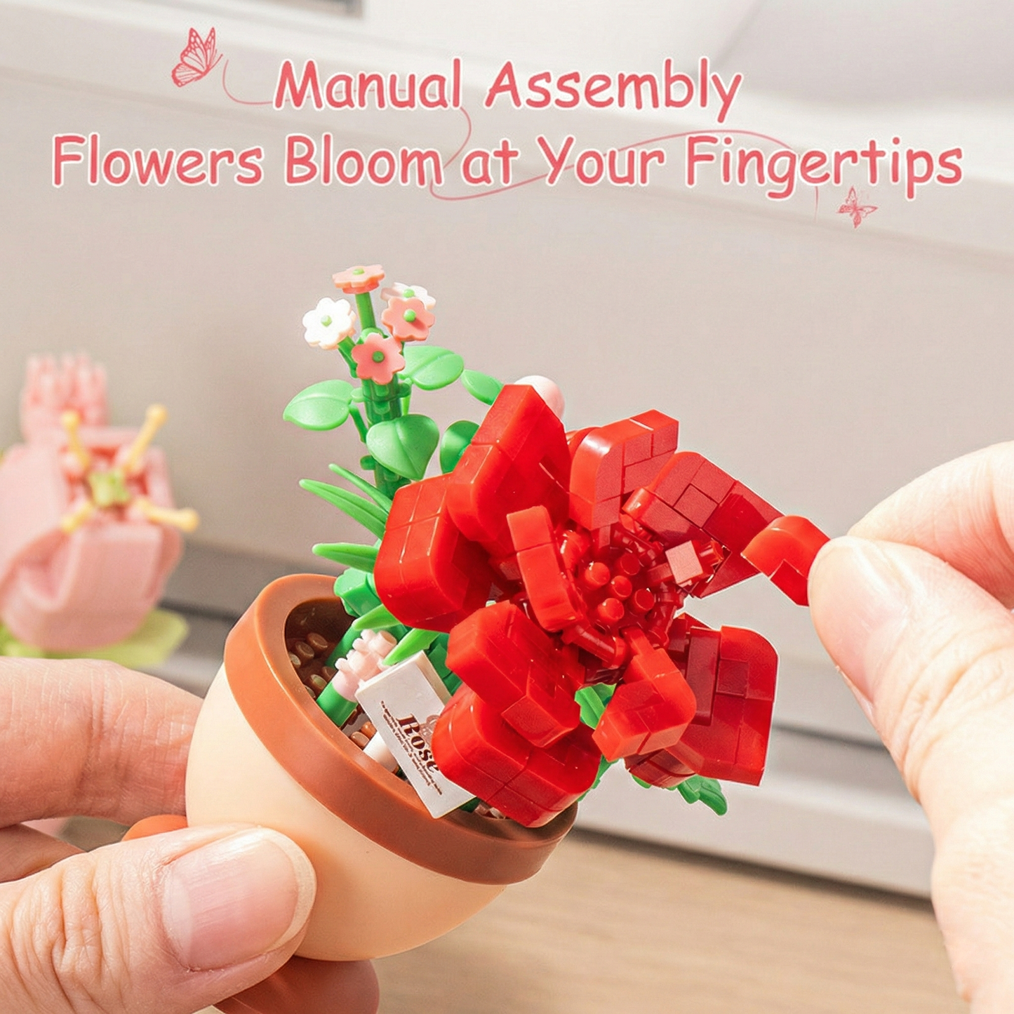 ✨Best Seller✨| MCOIKY® DIY Building Block Flower Bouquet Pot🌷