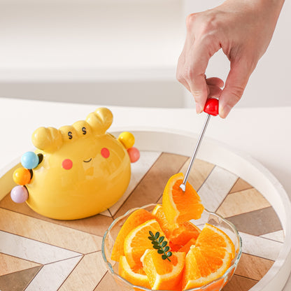 MCOIKY® Crab Ceramic Fruit Fork Set