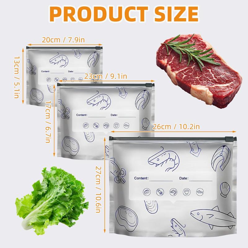 ✨Best Seller✨| MCOIKY® Food Grade Aluminum Foil Fresh-Keeping Bag  - S+M+L per 2pcs | Total : 6pcs