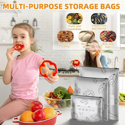 ✨Best Seller✨| MCOIKY® Food Grade Aluminum Foil Fresh-Keeping Bag  - S+M+L per 2pcs | Total : 6pcs