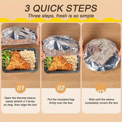 Home dining table & food container aluminum foil heat-retaining cover