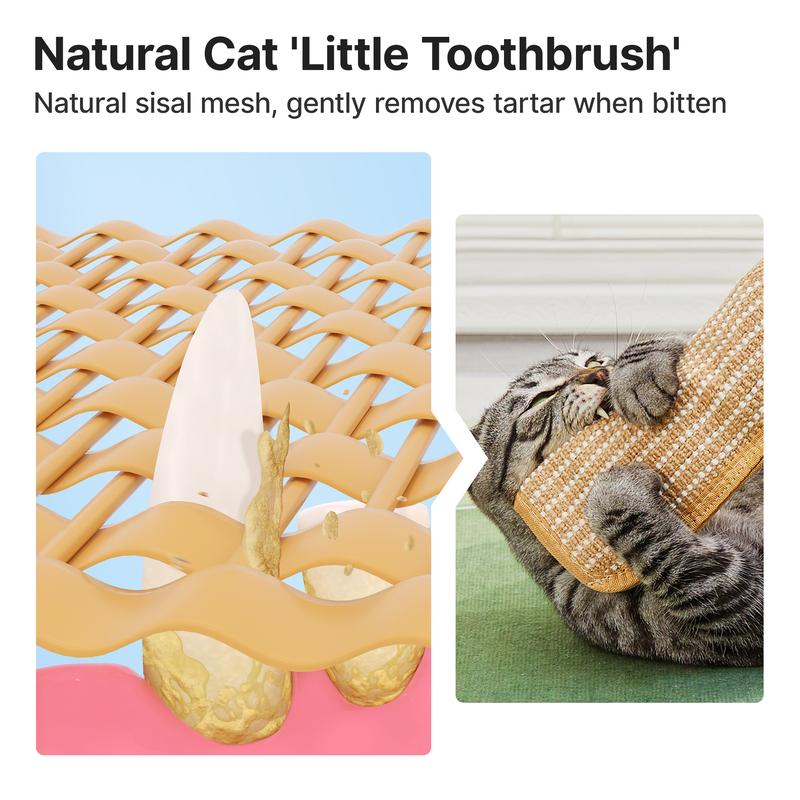 (𝙎𝙥𝙚𝙘𝙞𝙖𝙡 𝙋𝙧𝙤𝙢𝙤𝙩𝙞𝙤𝙣💖) Interactive Catnip Chew Toy with [6000mg A+ Organic Catnip], Soft Sisal Material Scratching and Kicker Cat Toys for Indoor Kittens, Drives Bored Cats Crazy with Fun