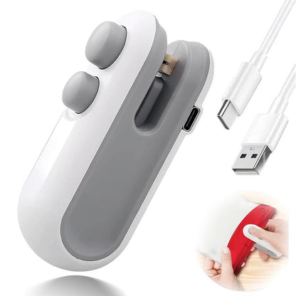 🎉Special limited-time discount | Upgraded Mini Bag Sealer With Cutter And Magnet, 2 In 1 Rechargeable Usb C Bag Sealer Heat Seal Machine With Sealer&Cutter