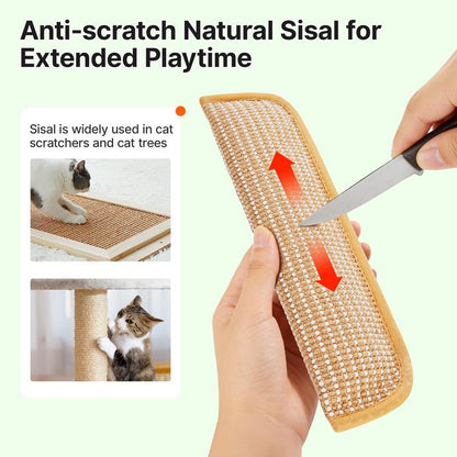(𝙎𝙥𝙚𝙘𝙞𝙖𝙡 𝙋𝙧𝙤𝙢𝙤𝙩𝙞𝙤𝙣💖) Interactive Catnip Chew Toy with [6000mg A+ Organic Catnip], Soft Sisal Material Scratching and Kicker Cat Toys for Indoor Kittens, Drives Bored Cats Crazy with Fun